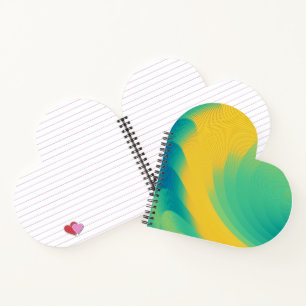 Cuaderno Bloc de notas único en espiral amarilla con diseño