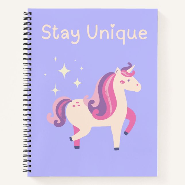 Cuaderno Bloc de notas unicornio único (Anverso)