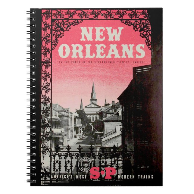 Cuaderno Bloc de notas Vintage New Orleans (Frente)