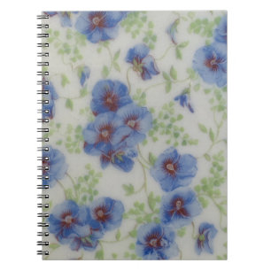 Cuaderno Bloc de notas violeta de flores silvestres