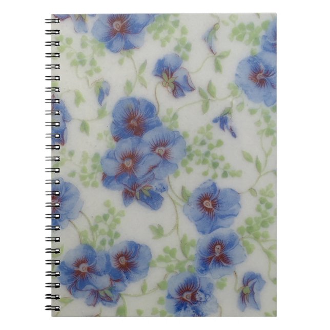 Cuaderno Bloc de notas violeta de flores silvestres (Frente)