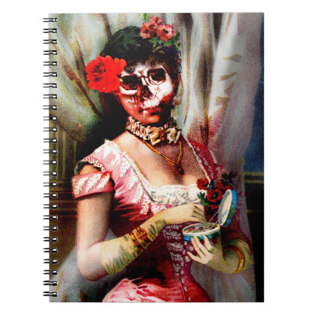Cuaderno Bloc de notas virgen de Lady Vanity Skull (Frente)