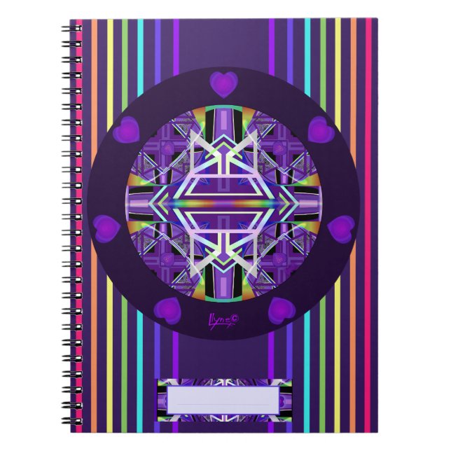 Cuaderno Bloc de notas W3 púrpura (Frente)