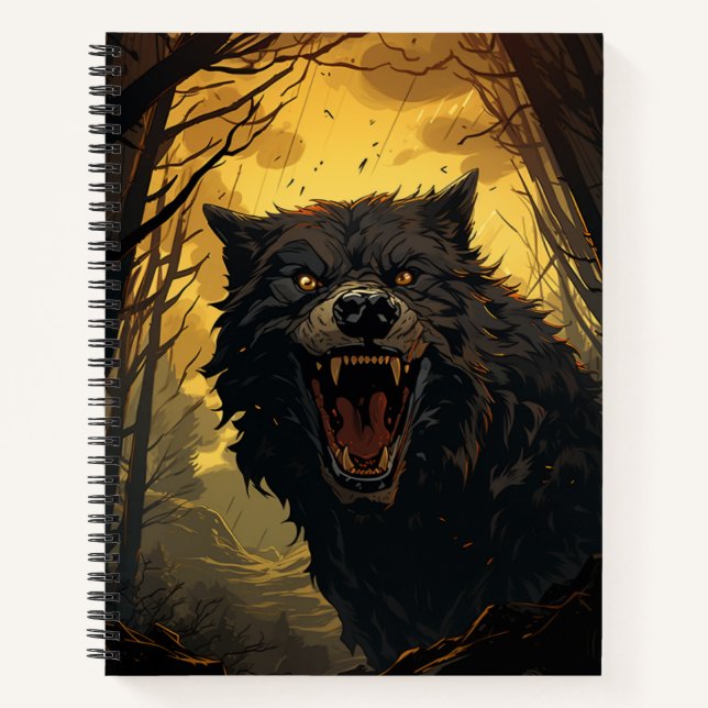 Cuaderno Bloc de notas Werewolf Halloween (Anverso)
