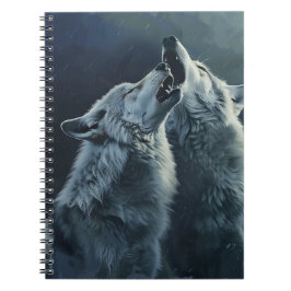 Cuaderno Bloc de notas Wolf Howling por PS Nature Designs