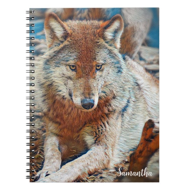 Cuaderno bloc de notas Wolf Spiral (Frente)
