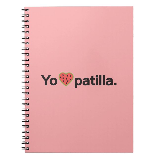 Cuaderno Bloc de notas Yo amo Patilla (Frente)