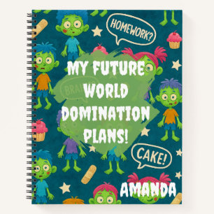 Cuaderno Bloc de notas zombi "Mis planes de dominación en e