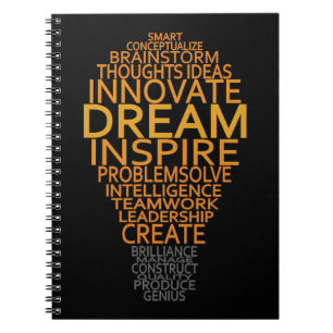 Cuaderno bloc de personalizado de bombillas inspiradoras
