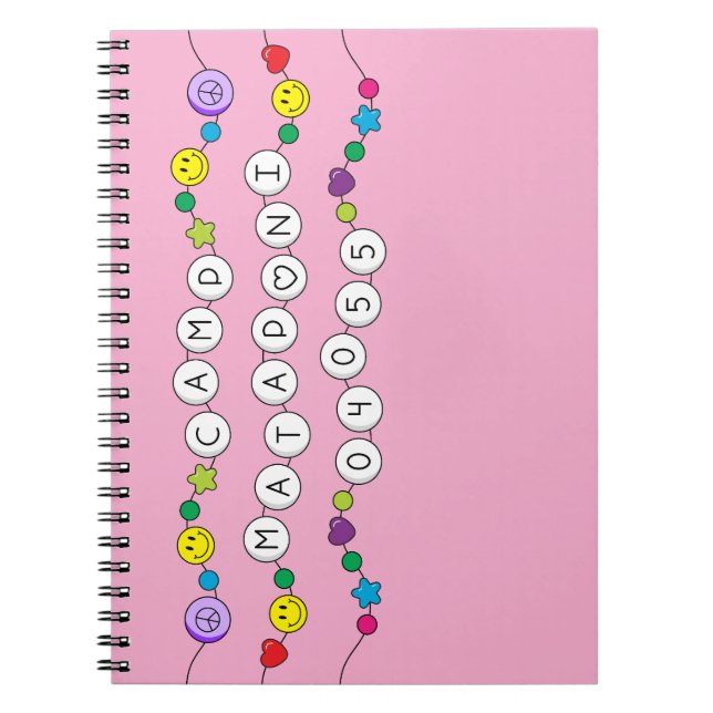 Cuaderno Bloc de pulsera de amistad Camp Mataponi (Frente)