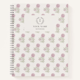 Cuaderno Blockprint inspirado en bloc de notas con flores r