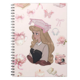 Cuaderno Blonde Graduate in Pink – Whimsical Digital Art