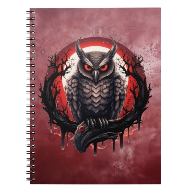 Cuaderno Bloodmoon Horned Owl (Frente)