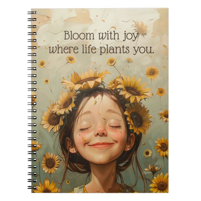 Cuaderno Bloom con alegría (Frente)