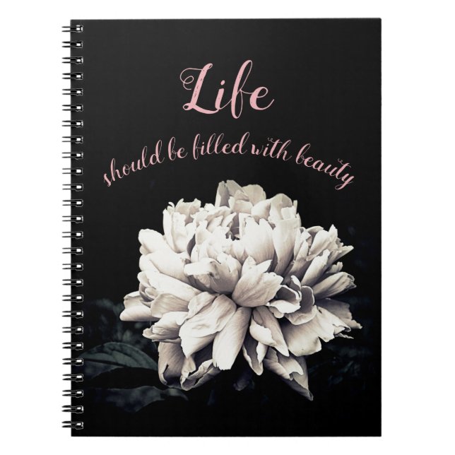 Cuaderno Bloom de peones monocromo (Frente)