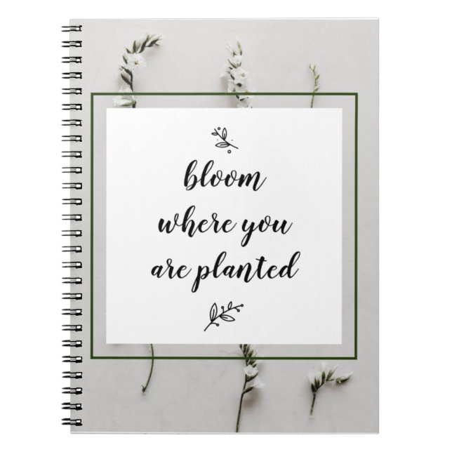 Cuaderno Bloom Donde Se Ha Plantado Un Portátil (Frente)