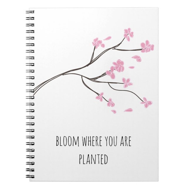 Cuaderno Bloom Donde Se Ha Plantado Un Portátil (Frente)