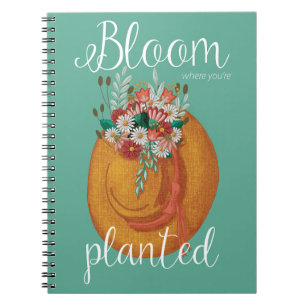 Cuaderno Bloom donde se plantó
