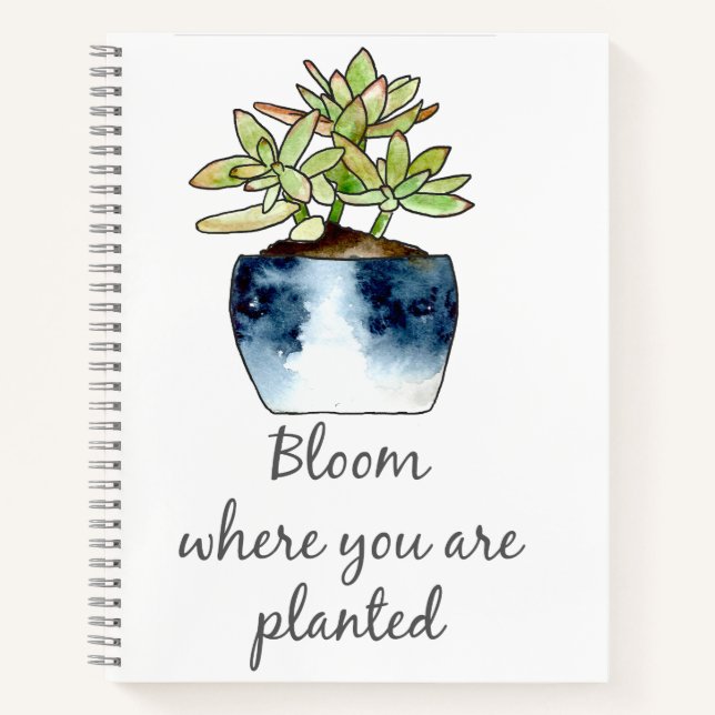 Cuaderno Bloom Donde Se Plantó Bloc De Cajas De Jade (Anverso)