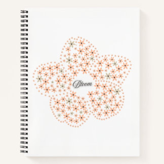 Cuaderno Bloom Floral Design – Beige and Orange Flower 