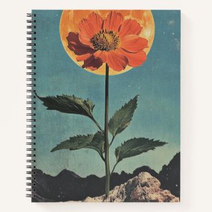 Cuaderno Bloom Naranja iluminado por luna - Encanto Boho vi