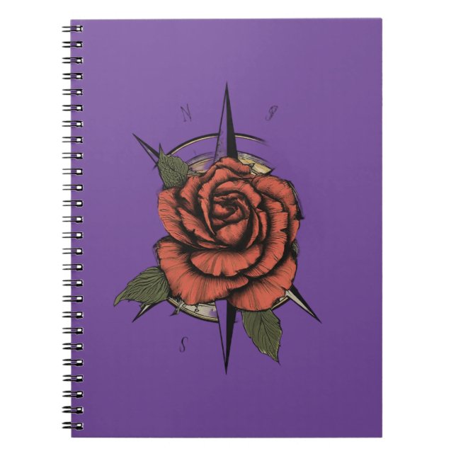 Cuaderno Bloom & Navigate: Tee de brújula Rosa (Frente)