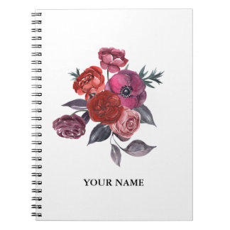 Cuaderno Bloom romántico en rosa profundo