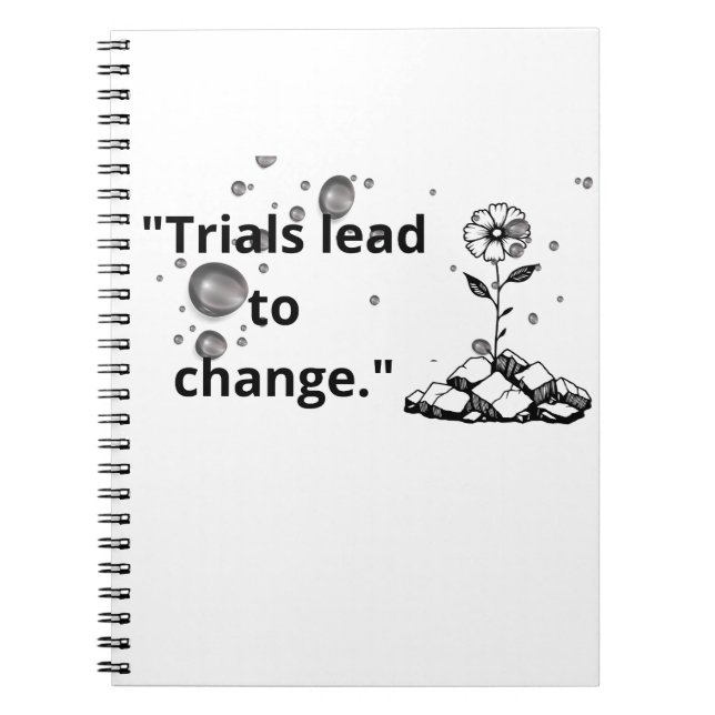 Cuaderno Bloom Through Trials – Strength from the Cracks (Frente)