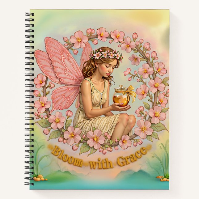 Cuaderno Bloom tranquilo con bloc de notas Grace (Anverso)