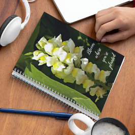 Cuaderno Bloom Where You are Planted Quote Snapdragons