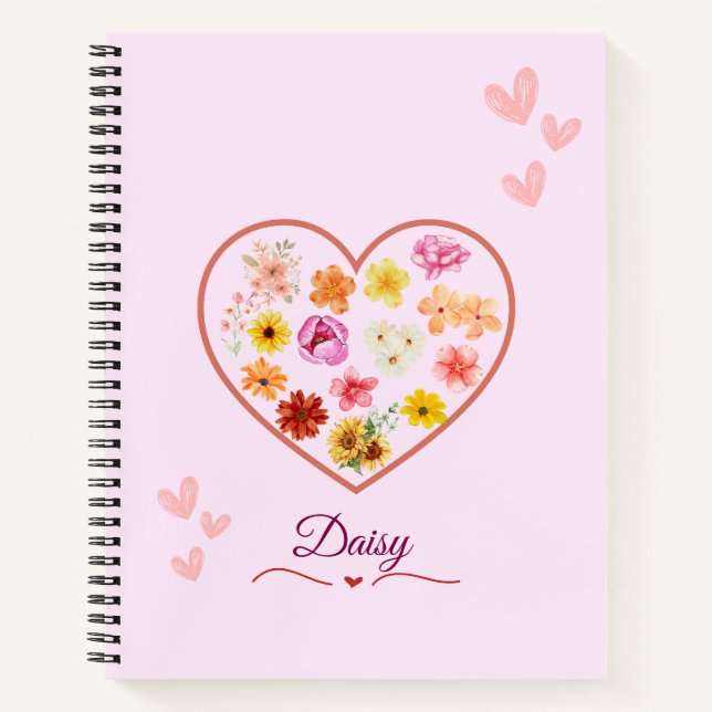 Cuaderno Blooms con amor (Anverso)