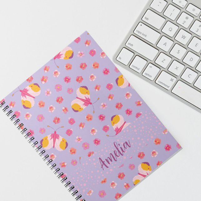 Cuaderno Blooms y mariposas personalizadas (Subido por el creador)