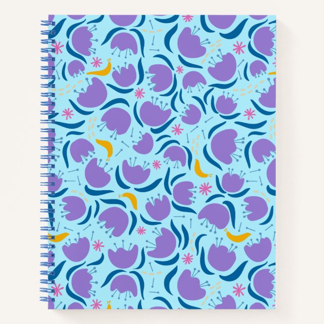 Cuaderno Blooms y Saltos Felices - Bloc de notas en espiral (Anverso)