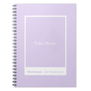 Cuaderno Bloque de citas clásico de lavanda pálido púrpura