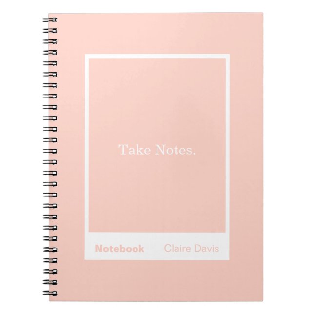 Cuaderno Bloque de citas clásico de melocotón suave (Frente)