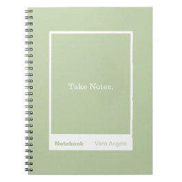 Cuaderno Bloque de citas clásico en verde salvia
