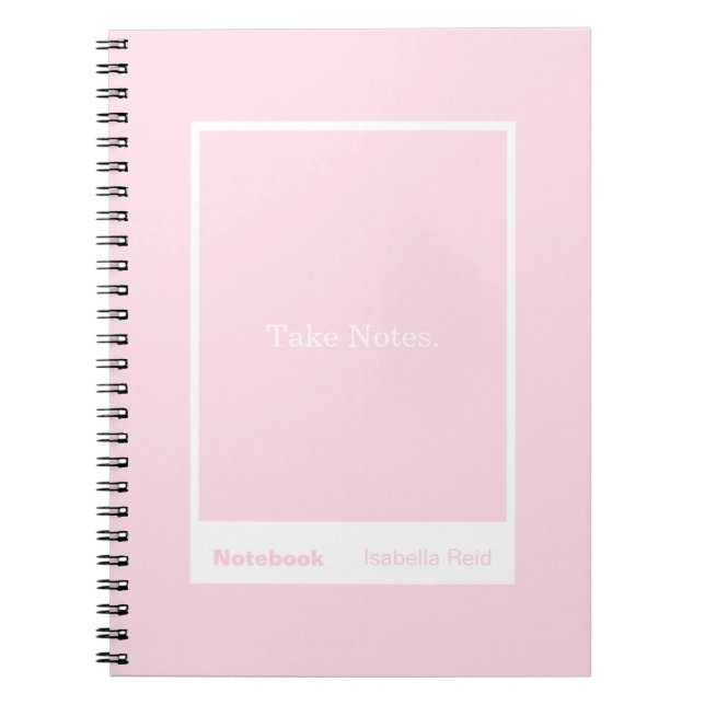Cuaderno Bloque de citas clásico rosa pálido (Frente)