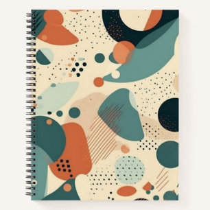 Cuaderno Bloque de color abstracto Memphis Azul Marino Nara