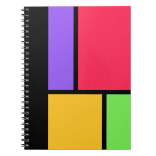 Cuaderno Bloque de color Arte moderno inspirado en Mondrian
