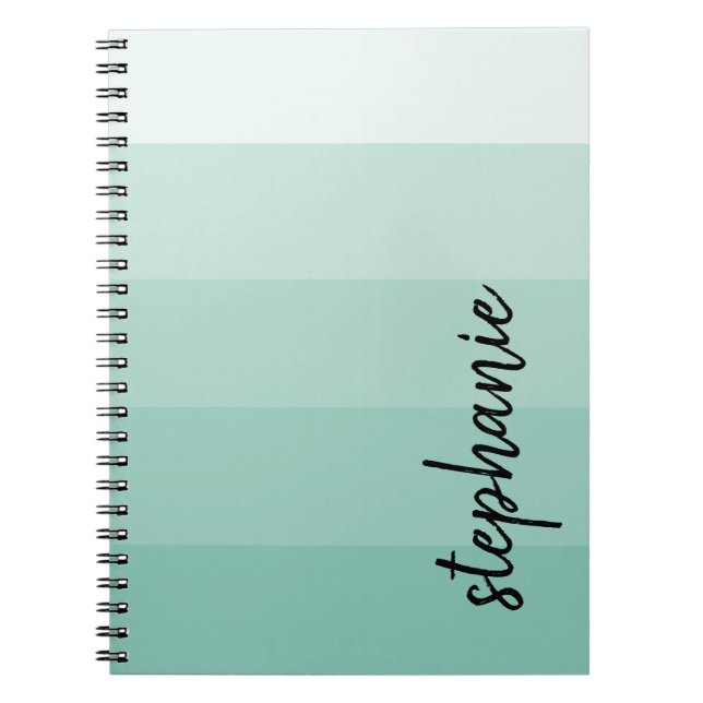 Cuaderno Bloque de Color de Firma Moderna Personalizado Aqu (Frente)
