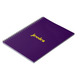 Cuaderno Bloque de color minimalista nombre personalizado