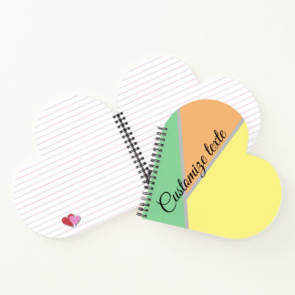 Cuaderno Bloque de Color Moderno Pastel Menta y Melocotón N