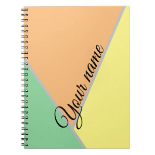 Cuaderno Bloque de color pastel personalizado melocotón ver