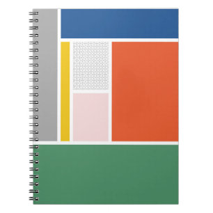 Cuaderno Bloque de color retro negrita Arte geométrico