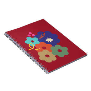 Cuaderno Bloque de diseño de flor de color