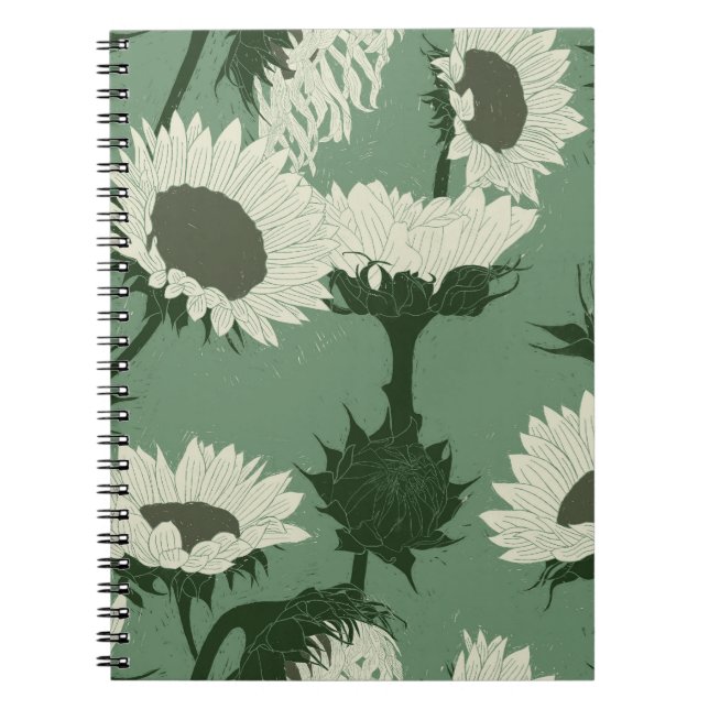 Cuaderno Bloque de madera Imprimir blanco giratorio (Frente)