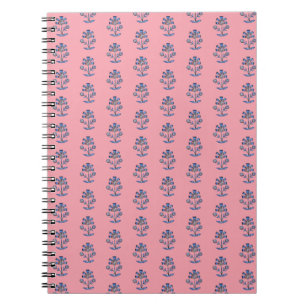 Cuaderno Bloquear diario de espiral de flores de Lotus