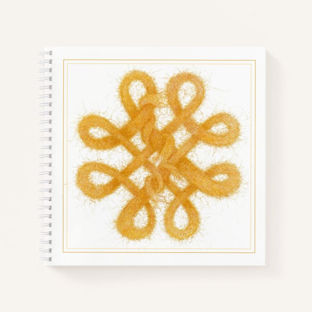 Cuaderno BLOQUEO DE ORO CELTICO KNOT 8.5x8.5 (Anverso)