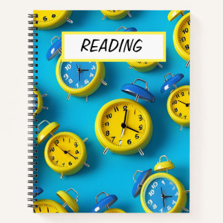 CUADERNO BLOQUES DE ALARMA AZUL Y AMARILLO DE COLOR BRILLAN