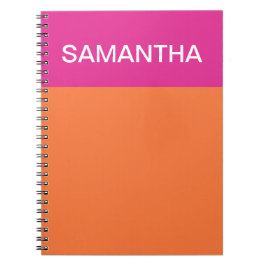 Cuaderno Bloques De Color Rosado Y Naranja Caliente